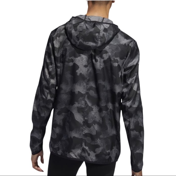 NWT Adidas Men's Own the Run Camo Running Jacket - Picture 2 of 6